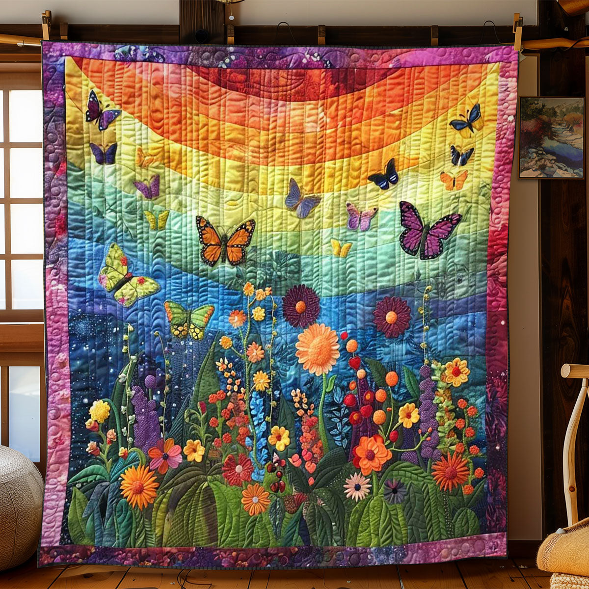 Butterfly Blossom Grove WN2608062CL Quilt