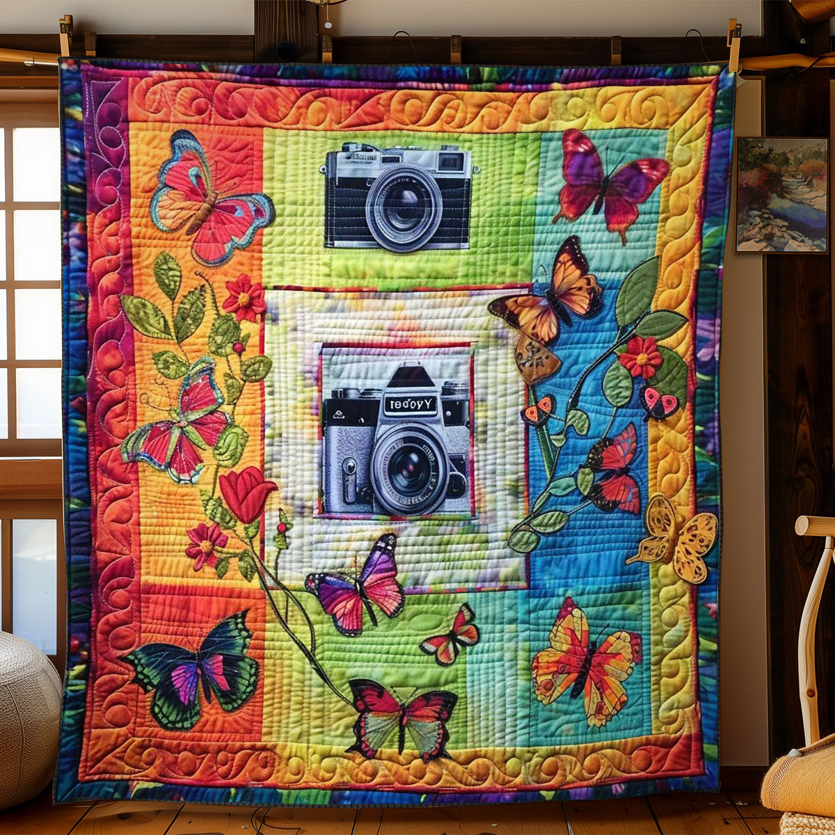 Butterfly Camera Color Carnival WN2608085CL Quilt