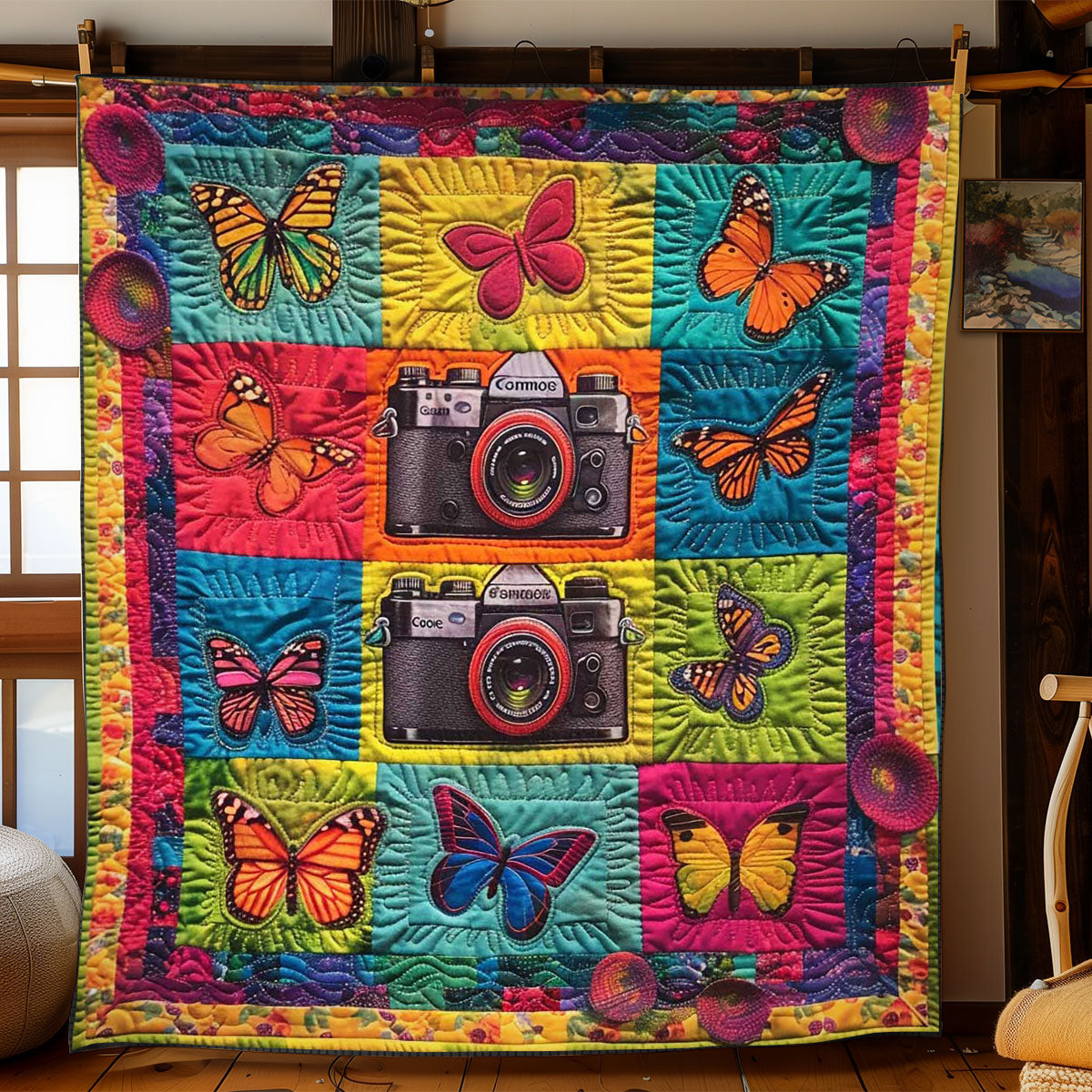 Butterfly Camera Spectrum Delight WN2608086CL Quilt