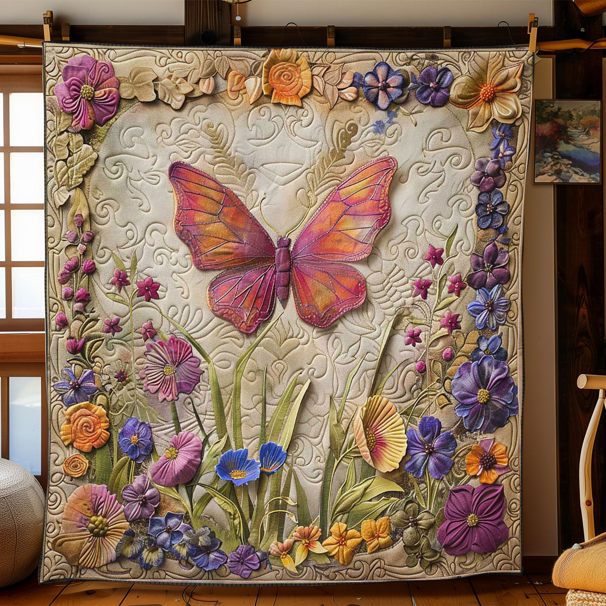 Butterfly Charm WN2108167CL Quilt