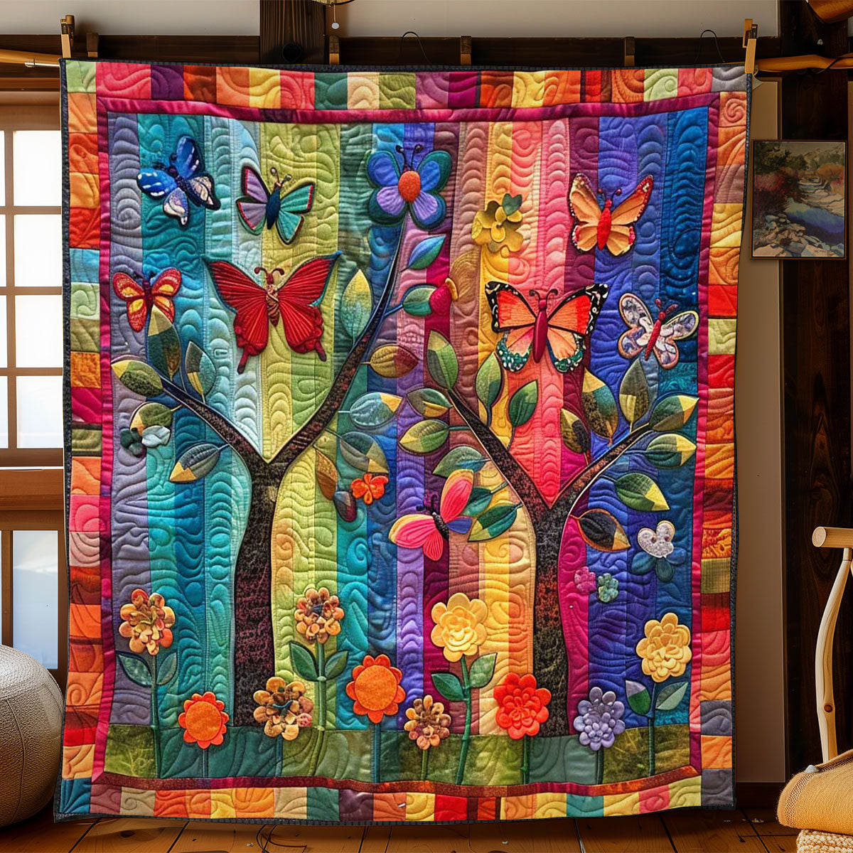 Butterfly Garden Harmony WN2608060CL Quilt