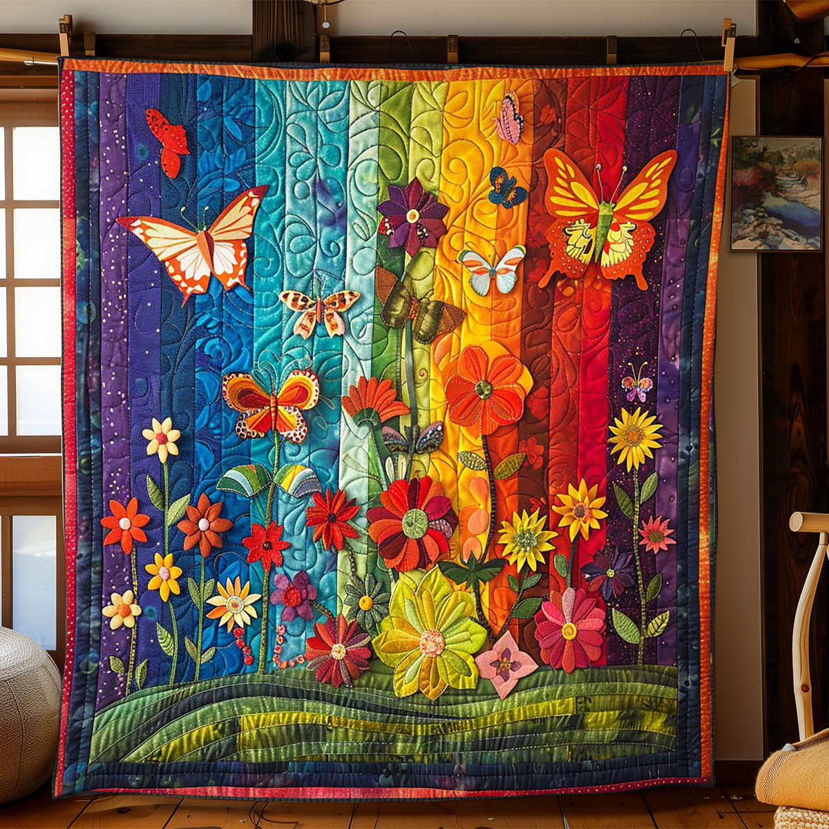 Butterfly Serenity In The Garden WN2608082CL Quilt