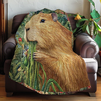 Capybara Eats Grass WN0708054CL Quilt