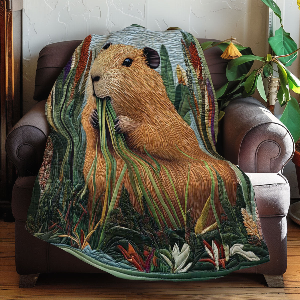 Capybara Feeding WN0708057CL Quilt