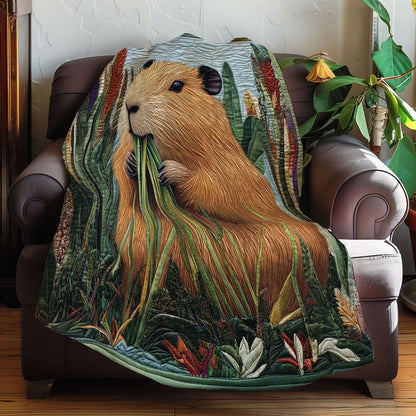 Capybara Feeding WN0708057CL Quilt