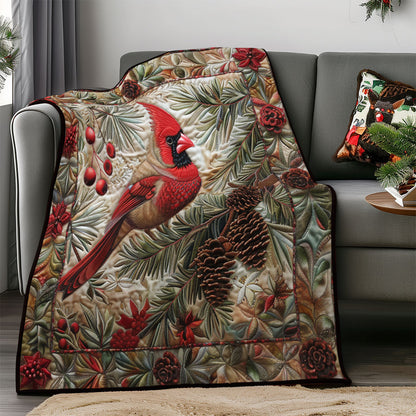 Cardinal With Pine Tree SR2008005CL Quilt