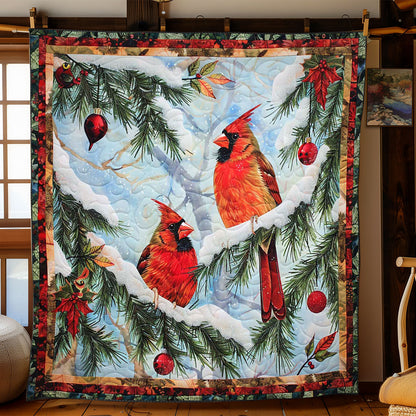 Cardinal's Frosty Companionship WN2608103CL Quilt