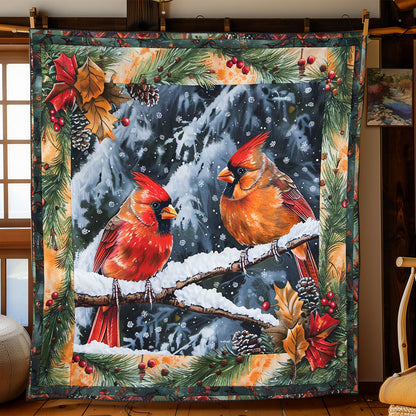 Cardinal's Snowy Embrace WN2608064CL Quilt