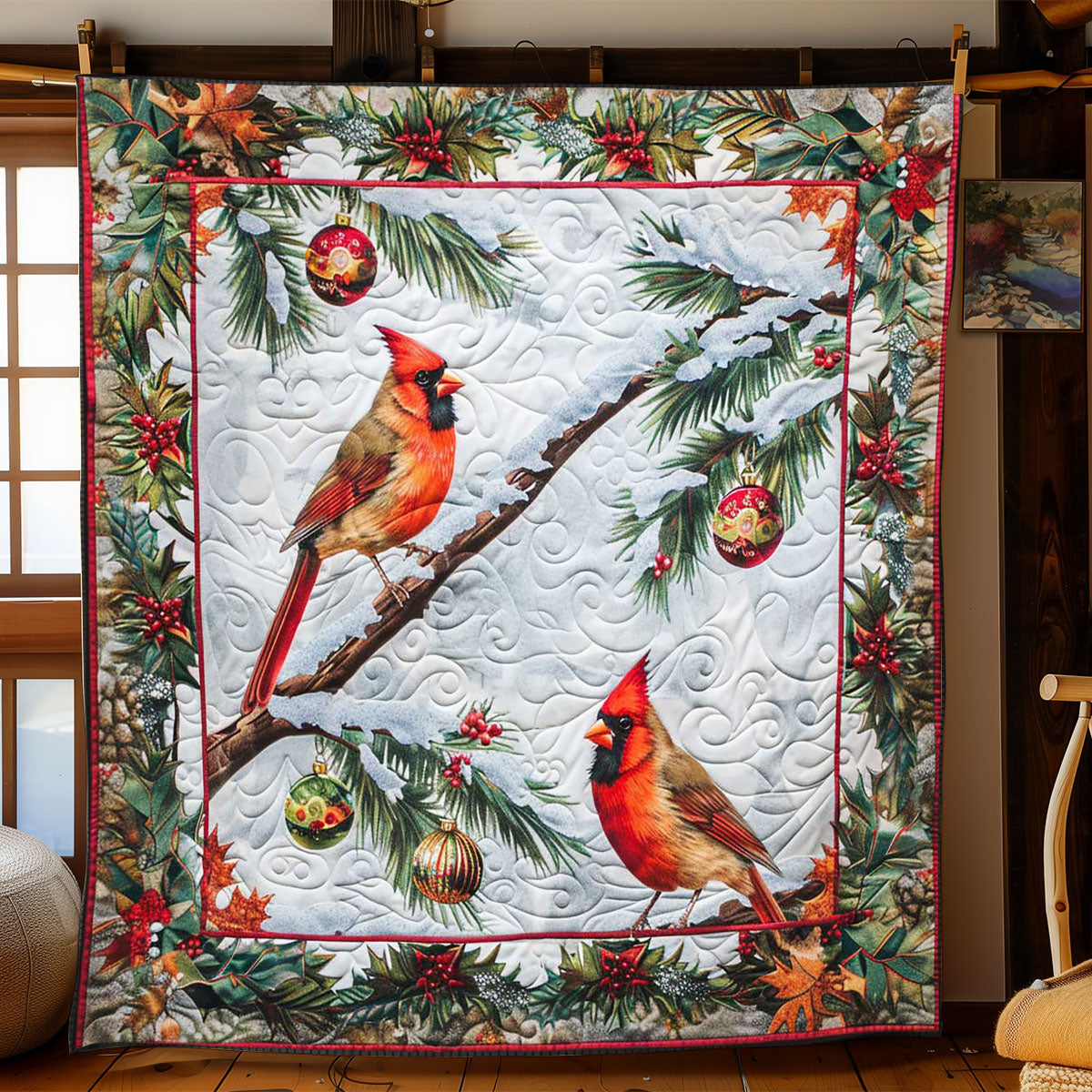 Cardinal's Winter Duo WN2608101CL Quilt