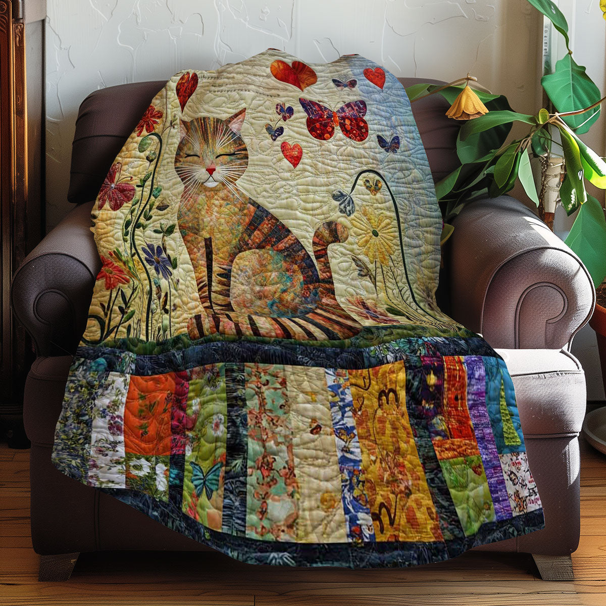 Cat And Butterfly WN0708083CL Quilt