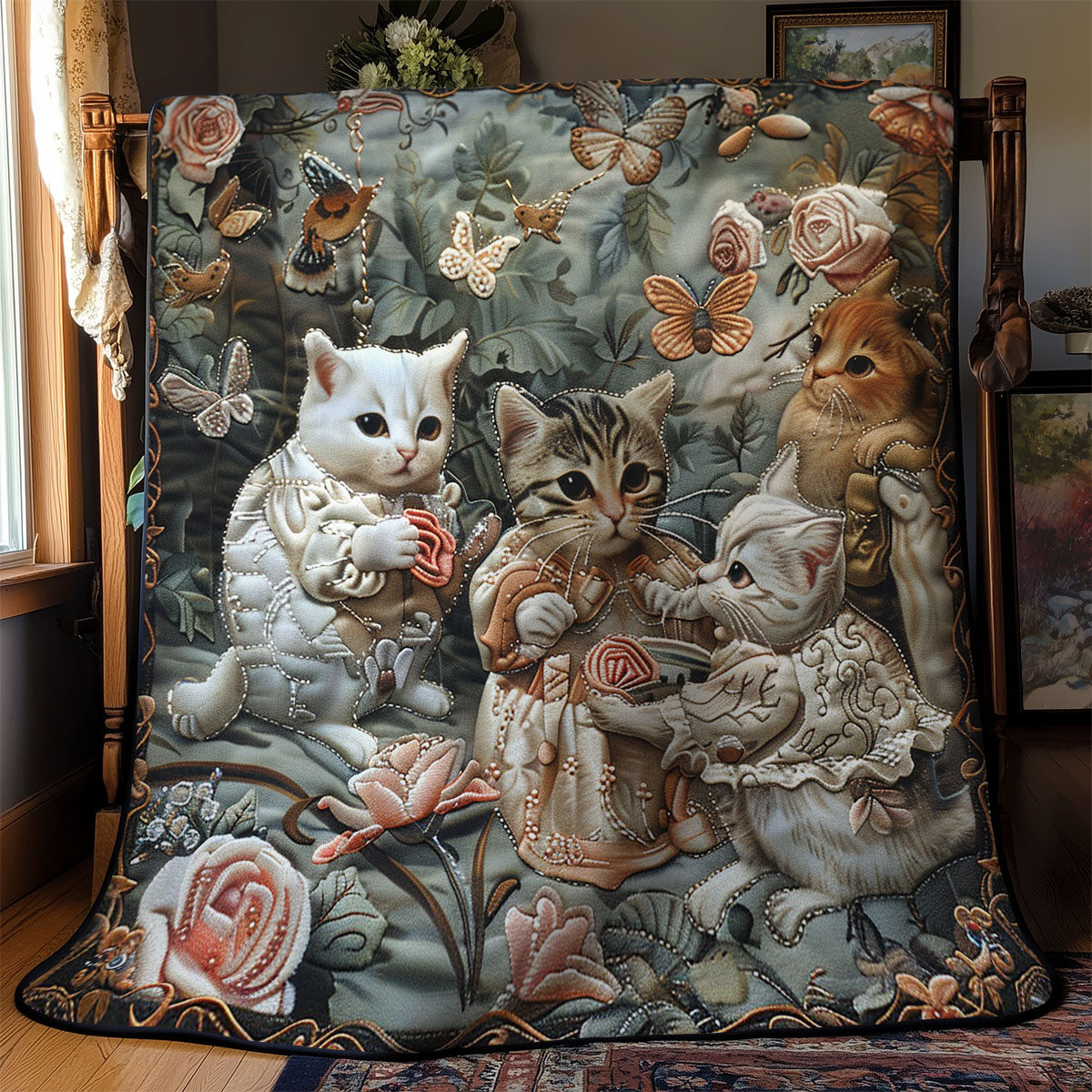 Cat Noble Family WM2908008CL Quilt