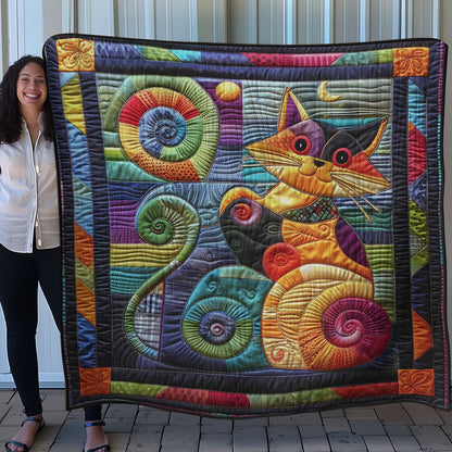 Cat's Artful Embroidery WN0908034CL Quilt