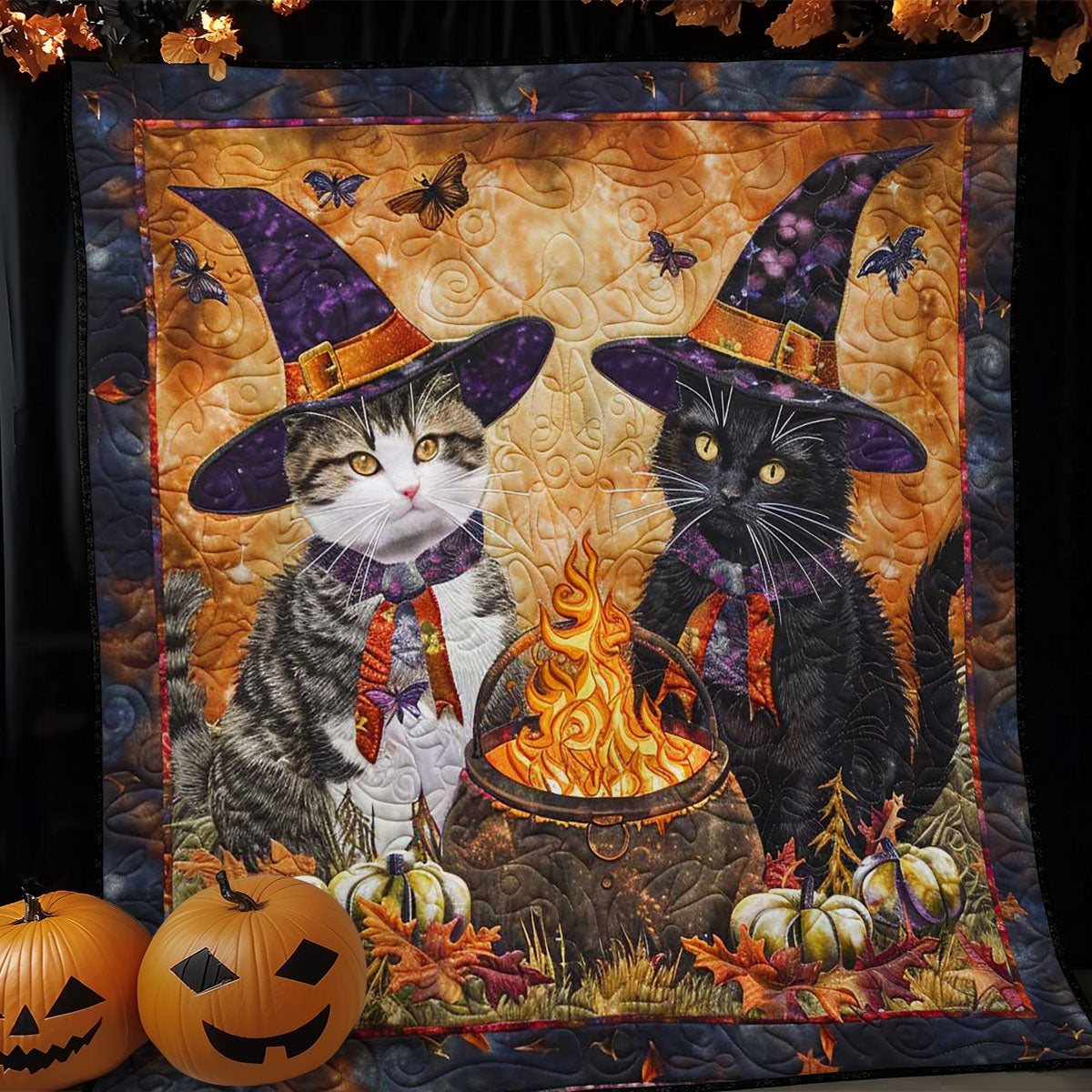 Cat's Bewitched Brew WN1408048CL Quilt