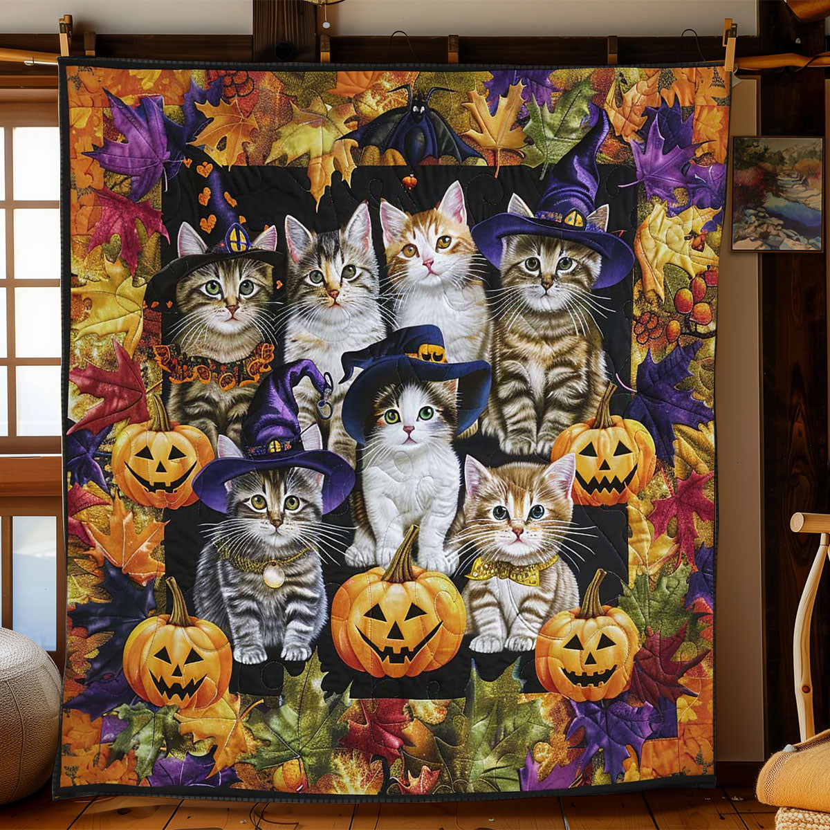 Cats In Halloween Disguise WN2608013CL Quilt