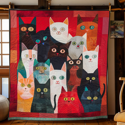 Cats' Curious Gaze WN0909085CL Quilt