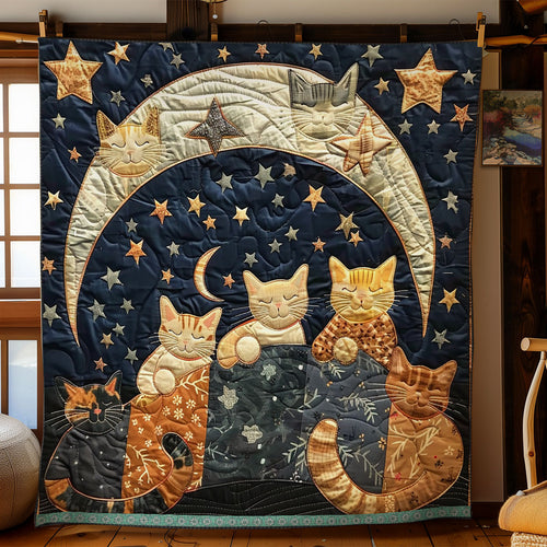 Cats’ Dreamy Crescent WN0909098CL Quilt