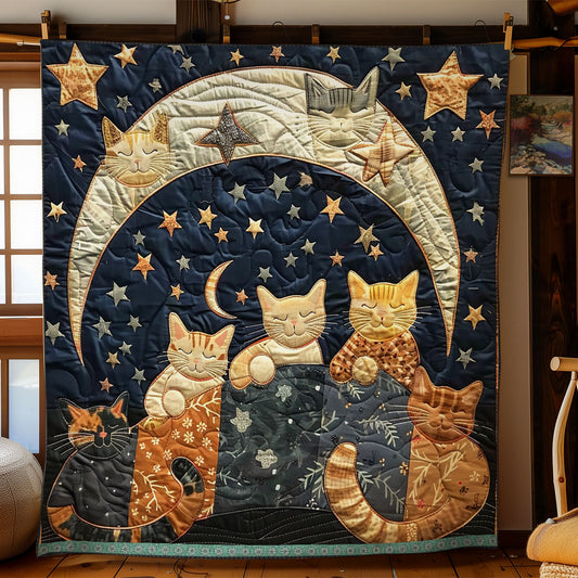 Cats’ Dreamy Crescent WN0909098CL Quilt