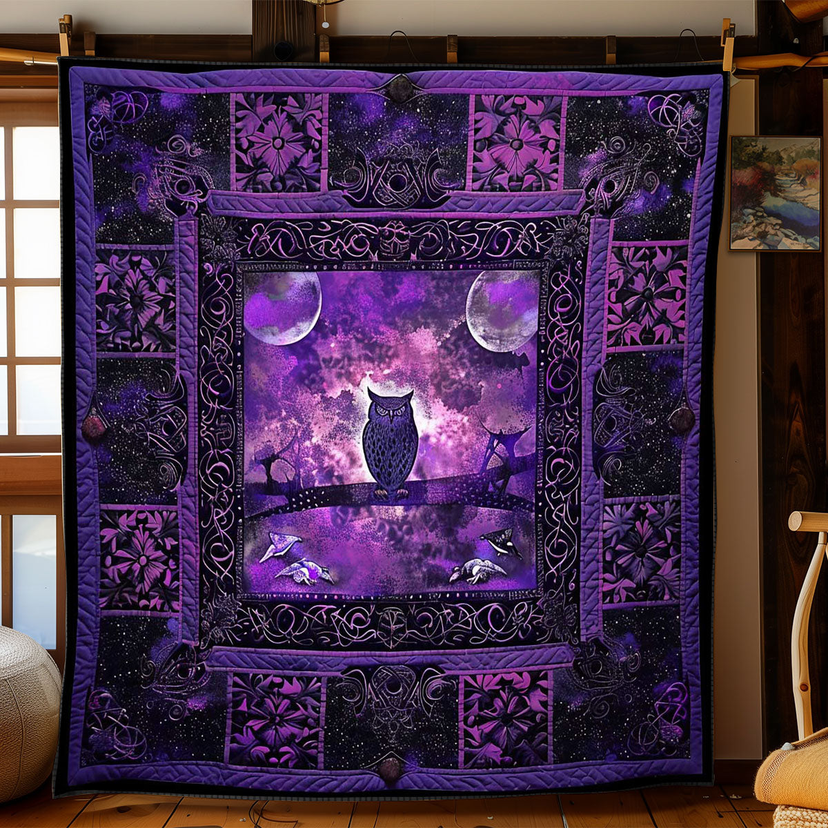 Celtic Moon Owl WN2408175CL Quilt