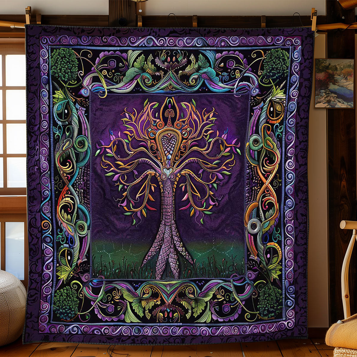 Celtic Tree Of The Cosmos WN2408161CL Quilt