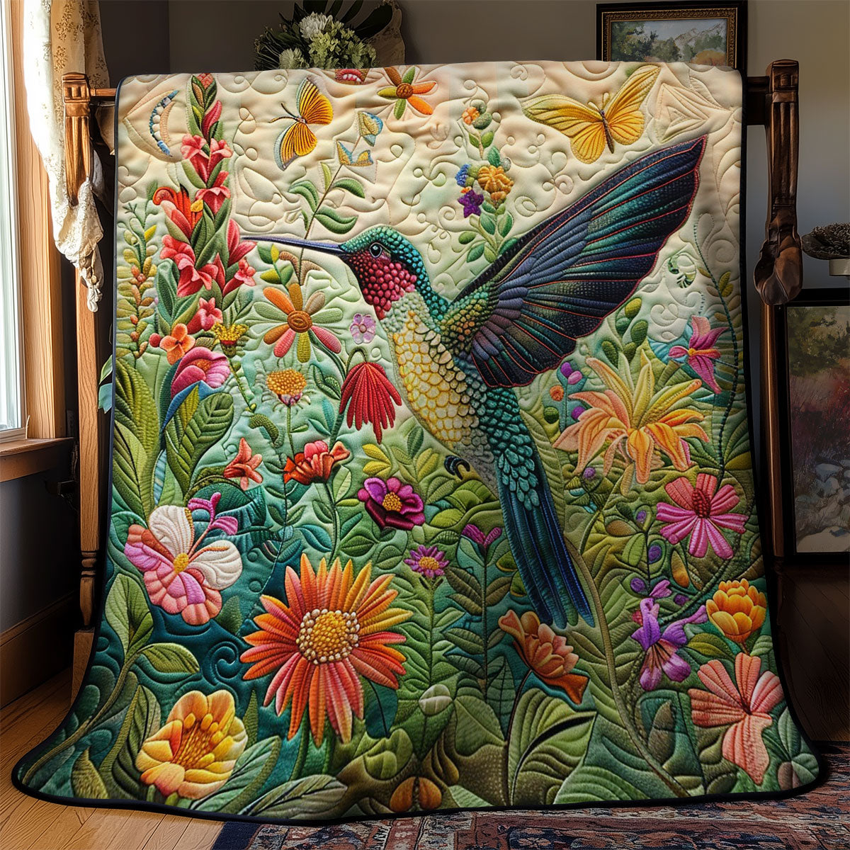 Charming Hummingbird WM2408051CL Quilt