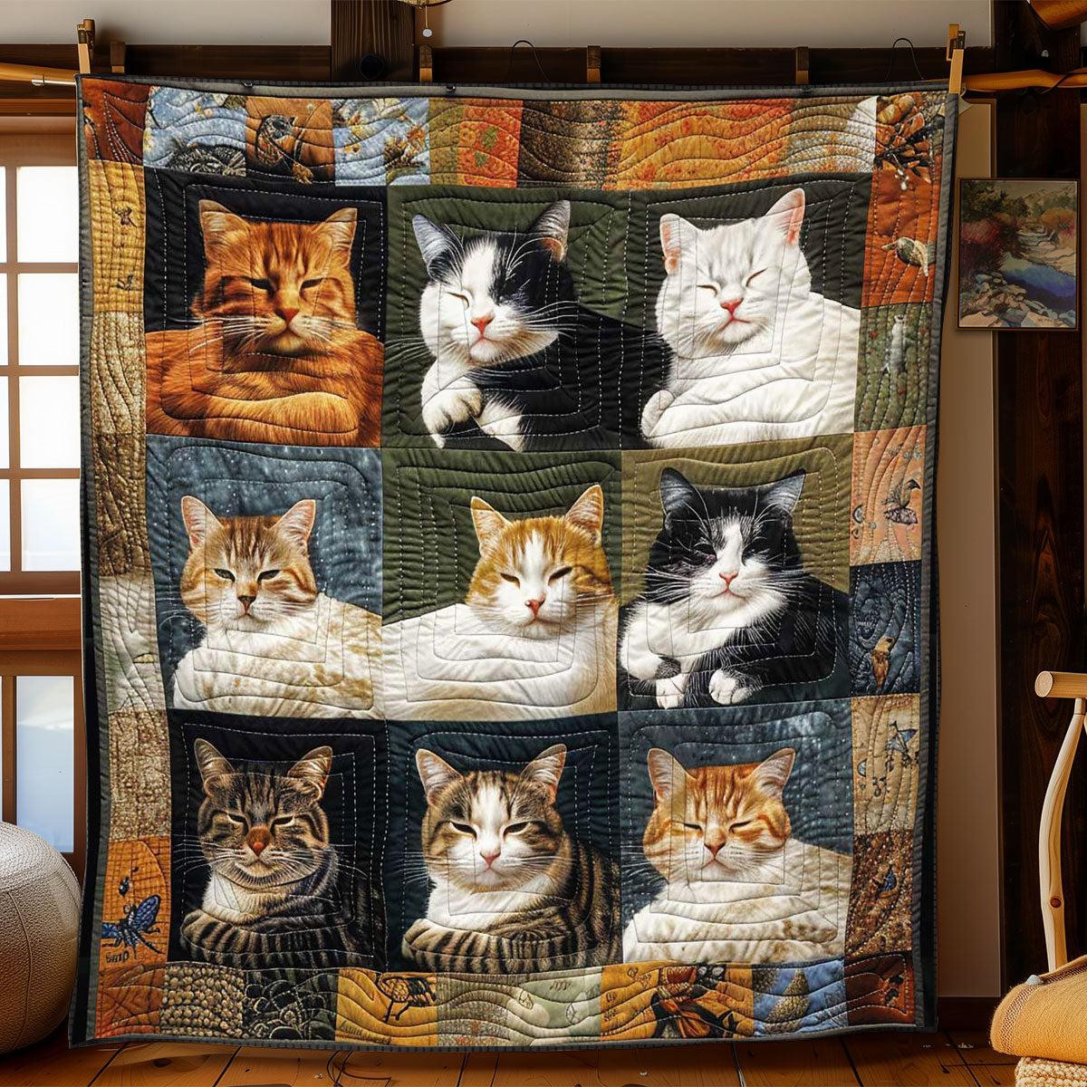 Charming Naps Cats WN1508086CL Quilt