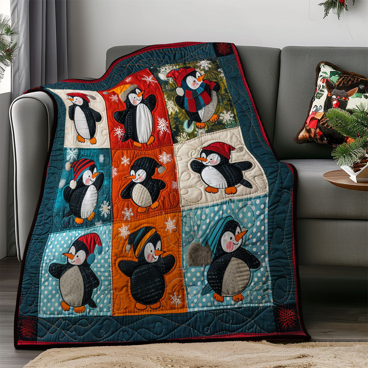 Charming Penguins SR1908032CL Quilt