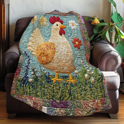 Chicken And Flowers WN0208006CL Quilt