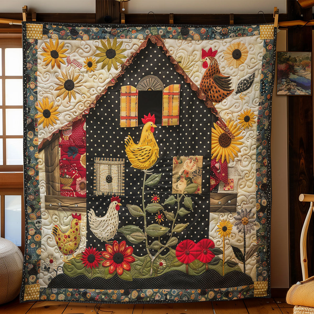 Chicken Farmhouse SR2208010CL Quilt