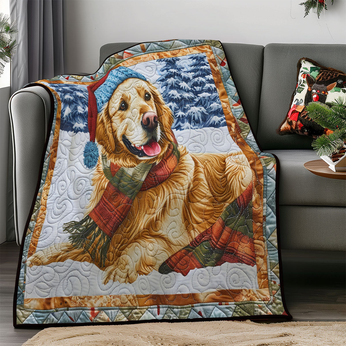 Christmas Beagles SR1508007CL Quilt