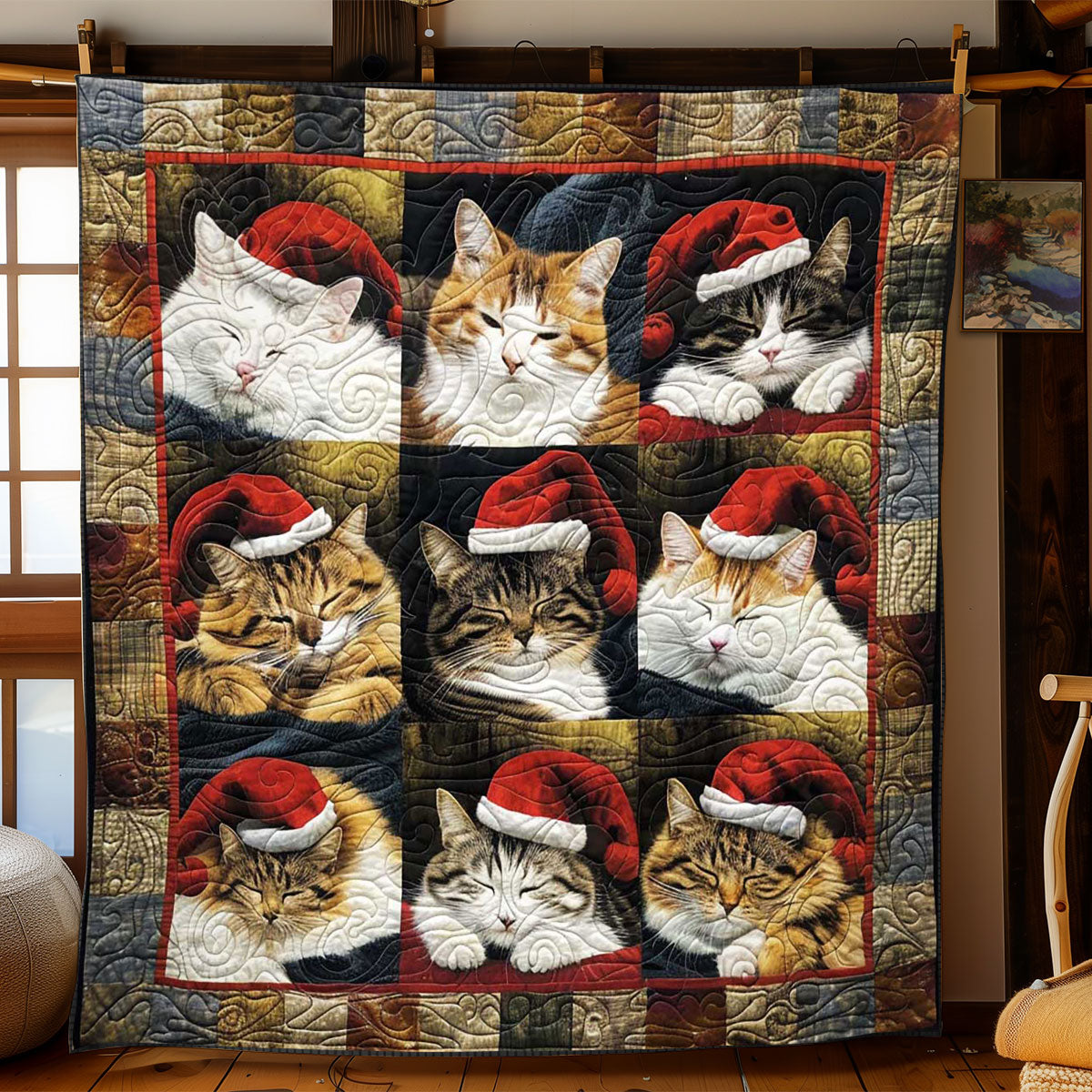 Christmas Cats Slumber WN1508104CL Quilt