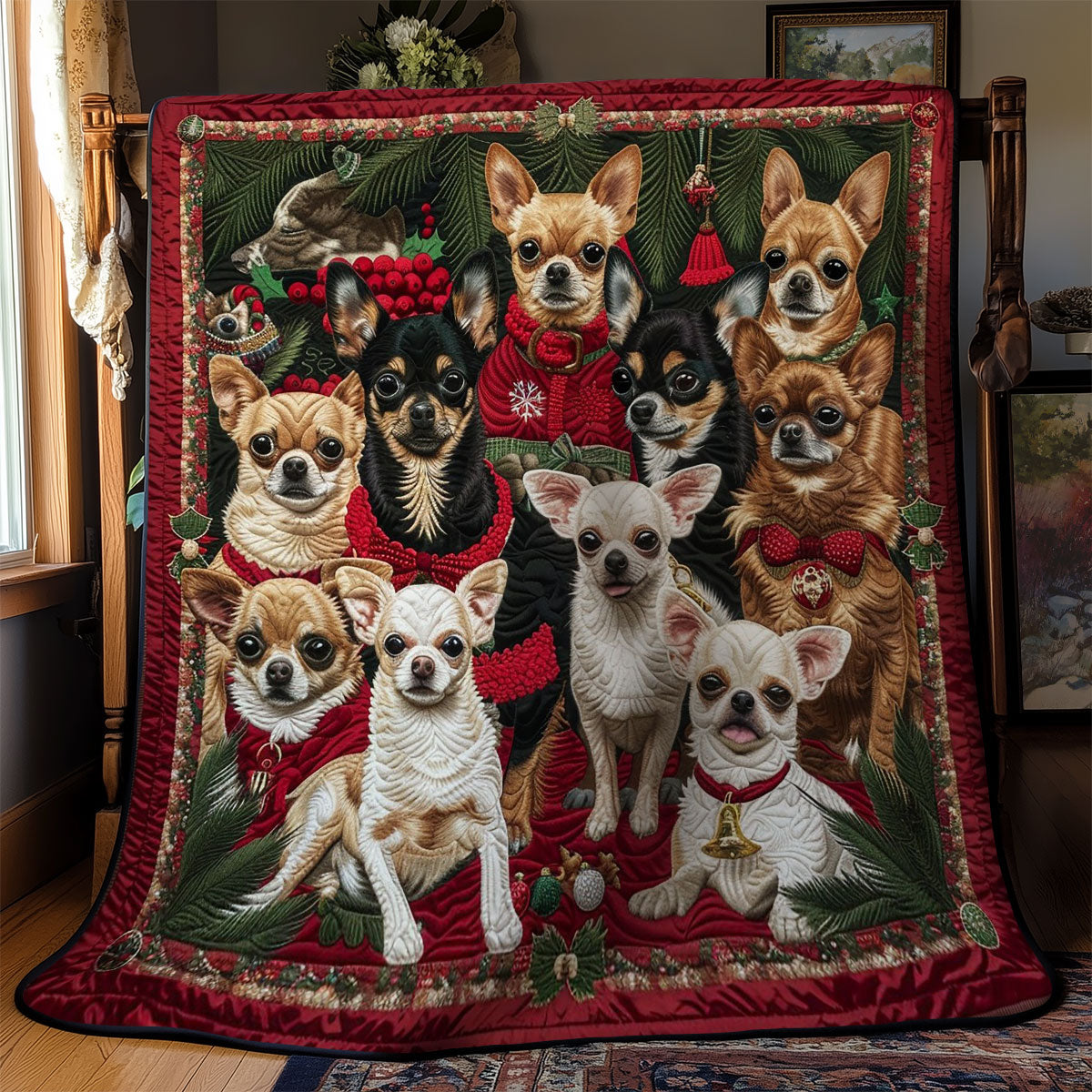 Christmas Corgi WM1608036CL Quilt