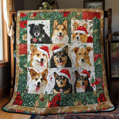 Christmas Cute Corgi WM1608018CL Quilt