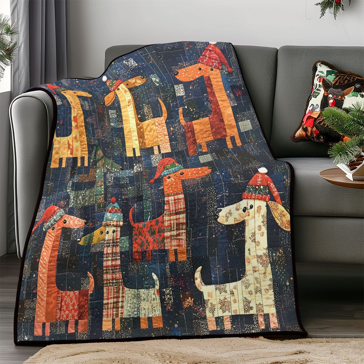 Christmas Dog WM0208007CL Quilt