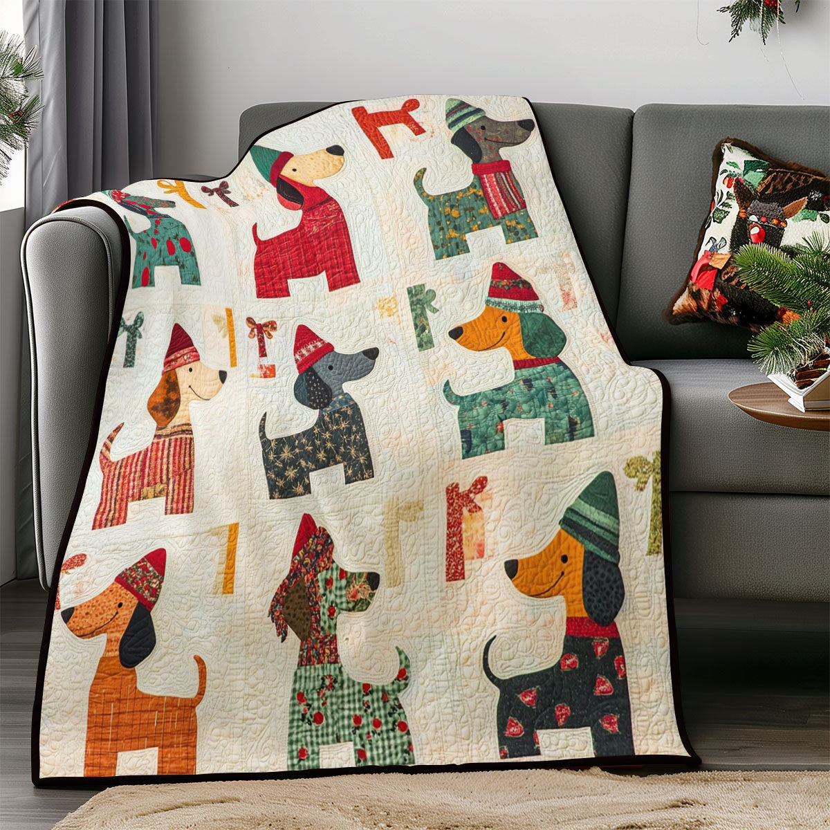 Christmas Dog WM0208008CL Quilt