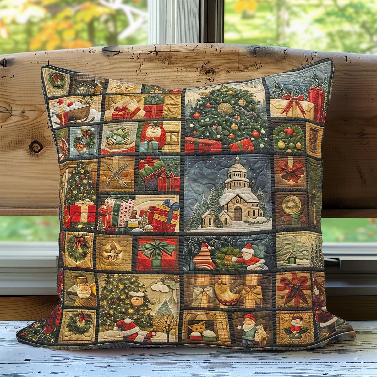 Christmas Happiness WN2607044CL Quilt Pillow Case