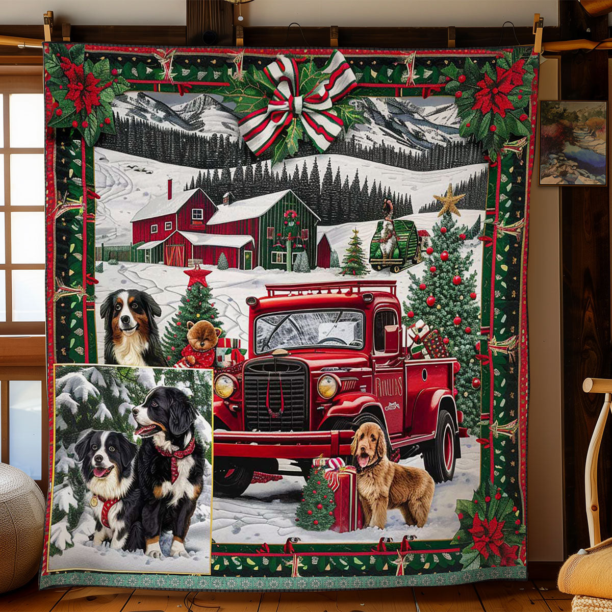 Christmas Pup Love WN3008034CL Quilt