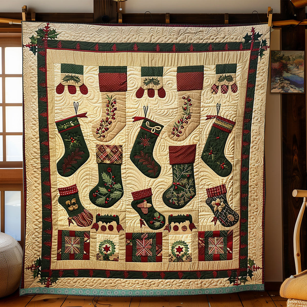 Christmas Stockings WN1709011CL Quilt