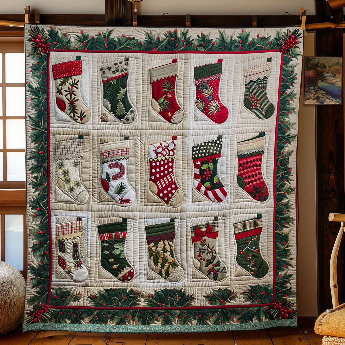 Christmas Stockings WN1709012CL Quilt