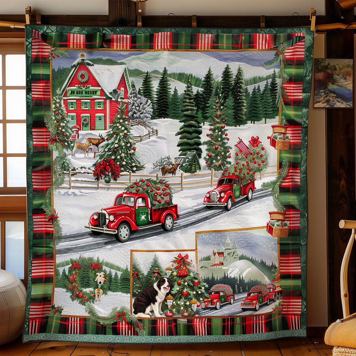 Christmas with Bernese WN3008017CL Quilt