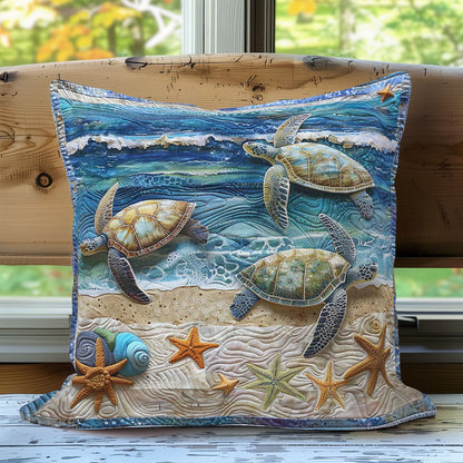 Coastal Turtle Cove WN1408105CL Quilt Pillow Case