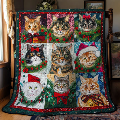 Coddle Christmas Cat WM1608003CL Quilt