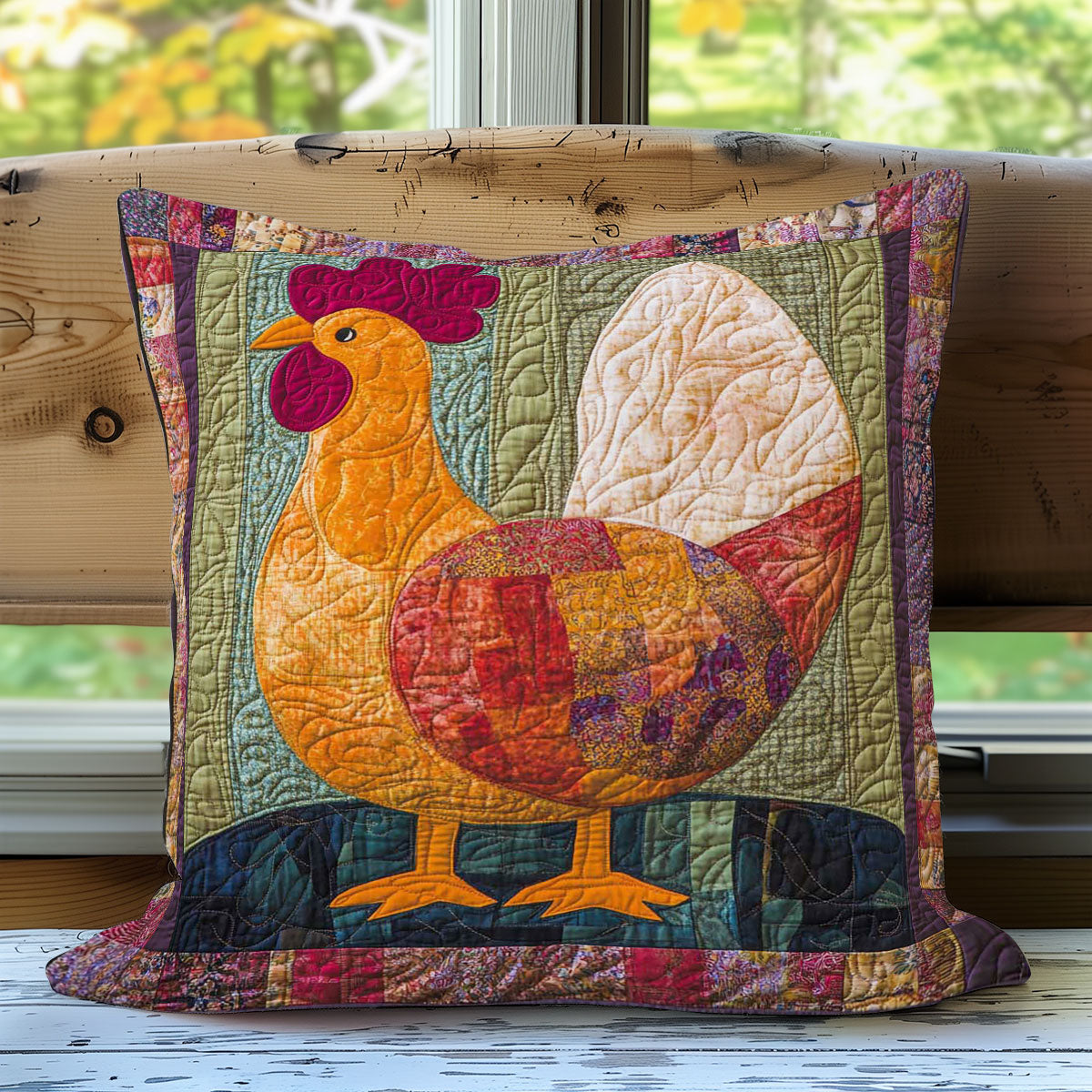 Color Chicken WN0208066CL Quilt Pillow Case