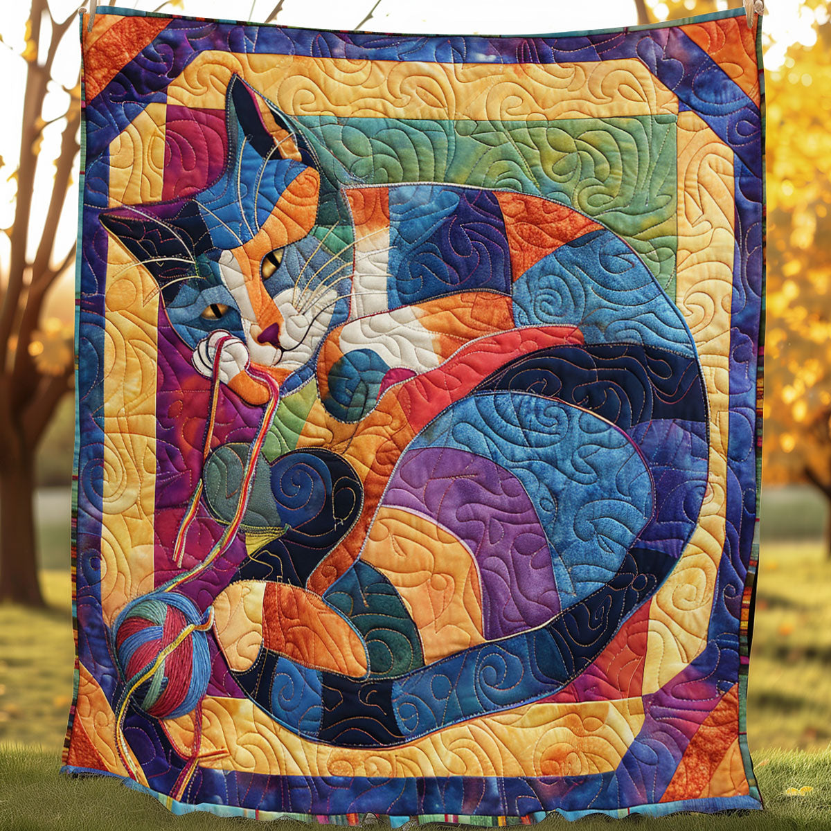 Colorful Cat And Yarn SR1308030CL Quilt