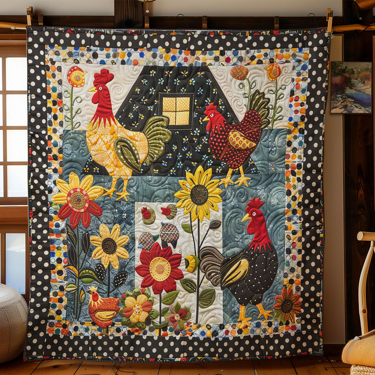 Colorful Chicken SR2208009CL Quilt