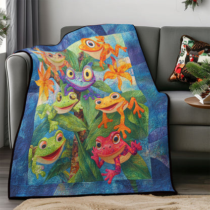 Colorful Frogs WM0308028CL Quilt