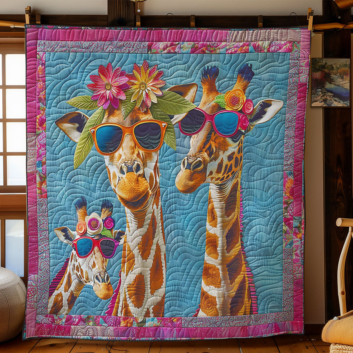 Colorful Giraffes SR2208052CL Quilt