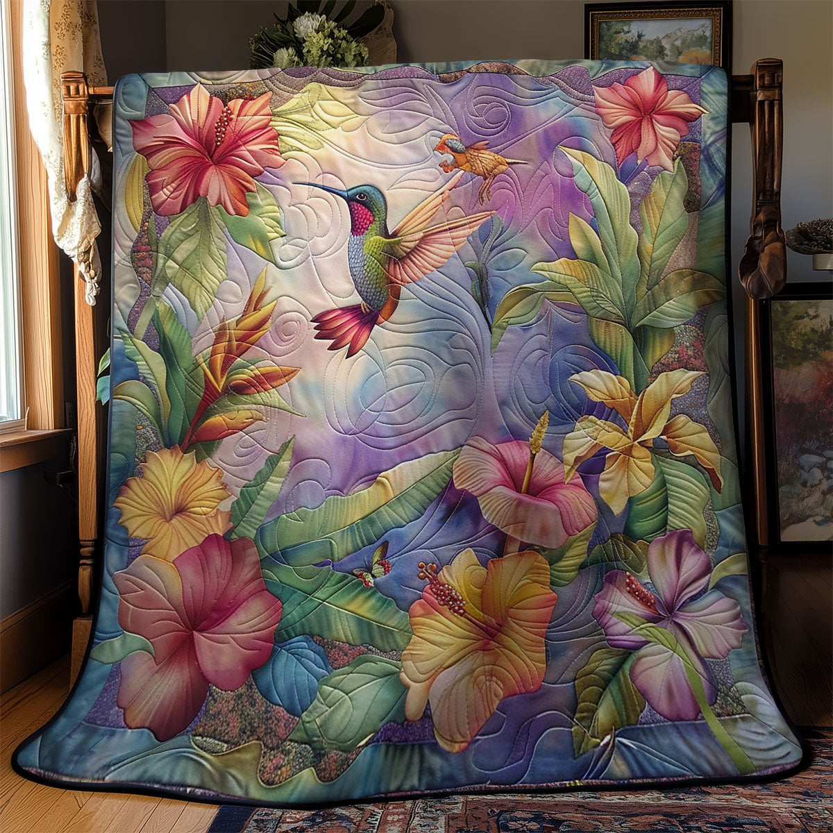 Colorful Hummingbird WM0509009CL Quilt