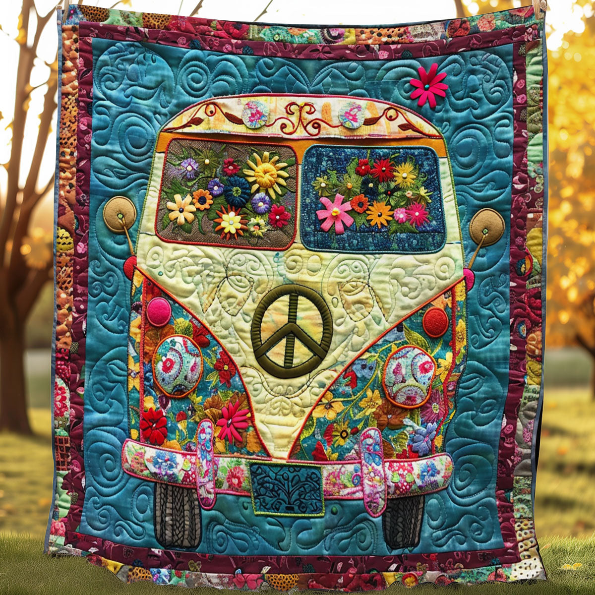 Colorful Peace Van SR1408027CL Quilt