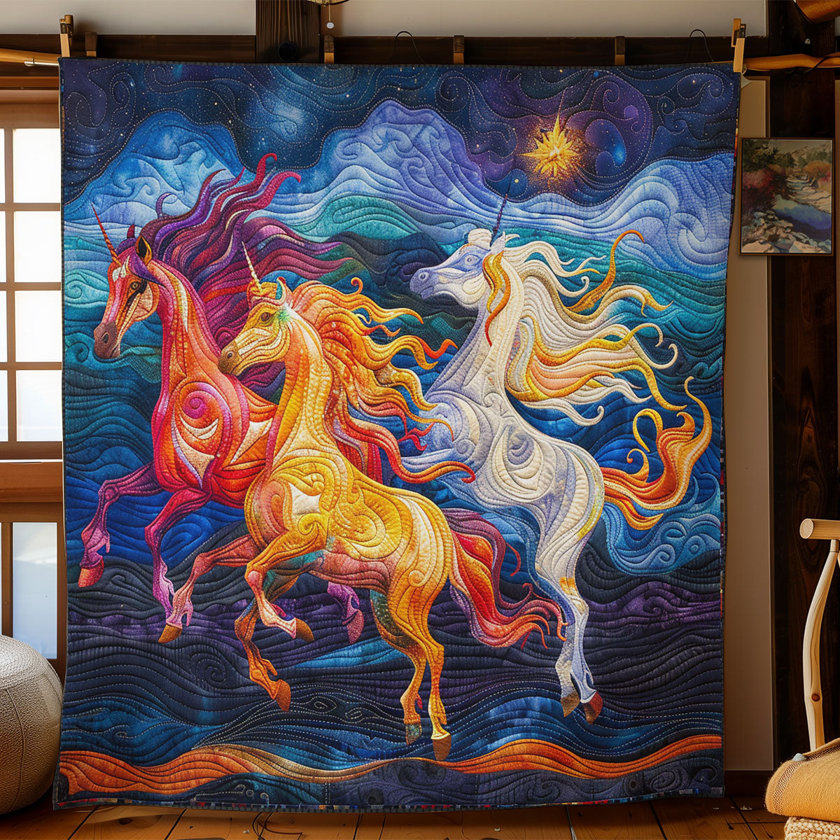 Colorful Running Horse SR2608020CL Quilt