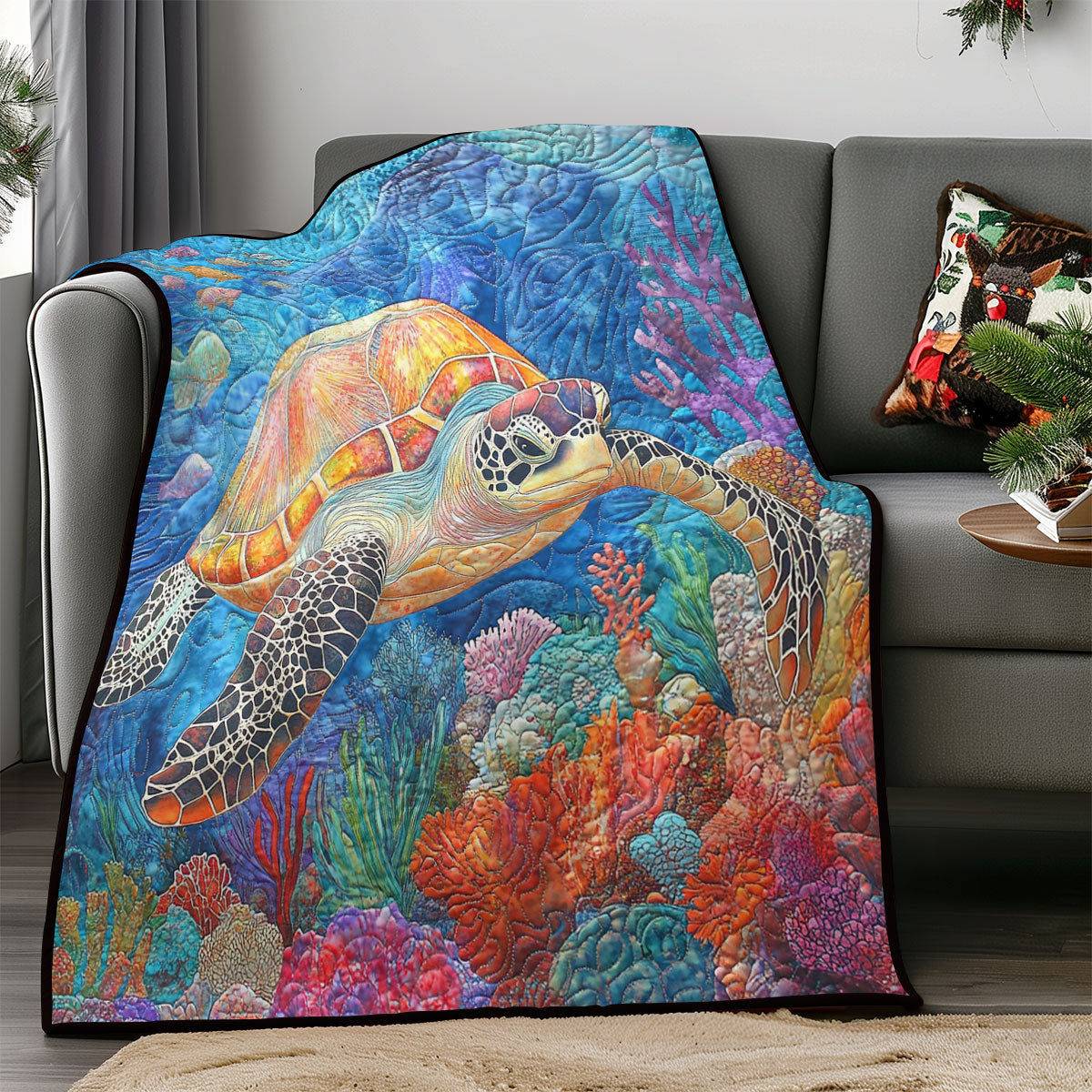 Colorful Sea Turtle WM0608013CL Quilt